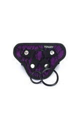 GET REAL - IMBRAGATURA IN PIZZO CON CINTURINO VIOLA