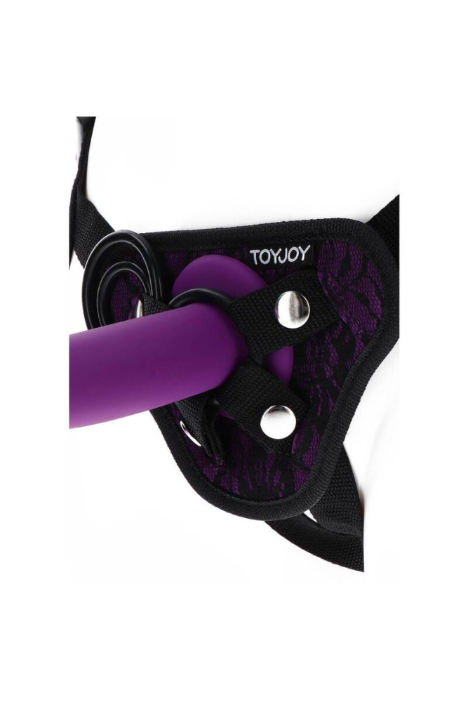 GET REAL - IMBRAGATURA IN PIZZO CON CINTURINO VIOLA