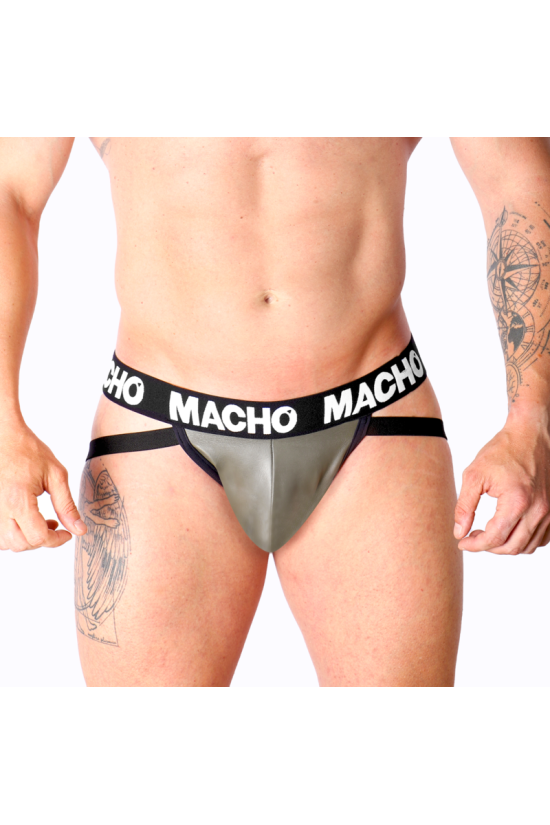 MACHO - MX27GR JOCK IN PELLE GRIGIO BEIGE XL