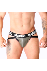 MACHO - MX27GR JOCK IN PELLE GRIGIO BEIGE XL