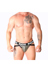 MACHO - MX27GR JOCK IN PELLE GRIGIO BEIGE XL
