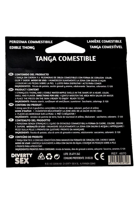 HOTFLOWERS - PERIZOMA IN WAFER E 2 COLTELLI PER CAPEZZOLI RAGAZZA GUSTO VANIGLIA /es/pt/en/fr/it/