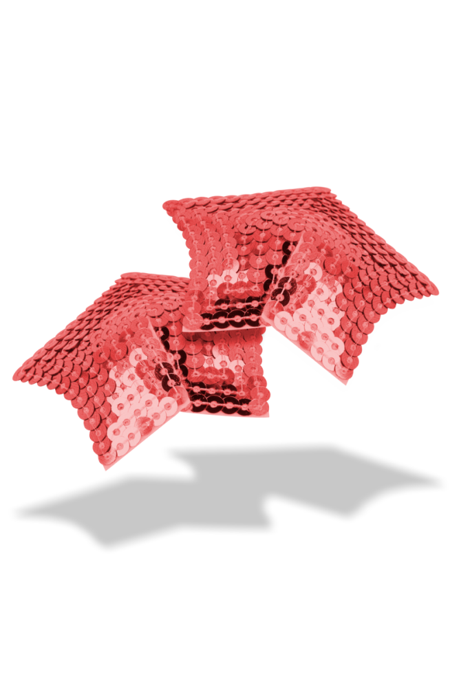 OHMAMA FETISH - COPRI CAPEZZOLI A STELLA CON PAILLETTES ROSSE