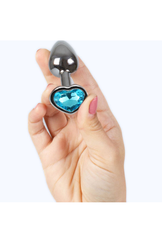 SECRETPLAY - TAPPO IN METALLO CUORE BLU TAGLIA PICCOLO 7 CM