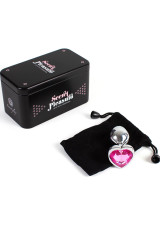 SECRETPLAY - TAPPO IN METALLO FUCSIA CUORE TAGLIA PICCOLA 7 CM