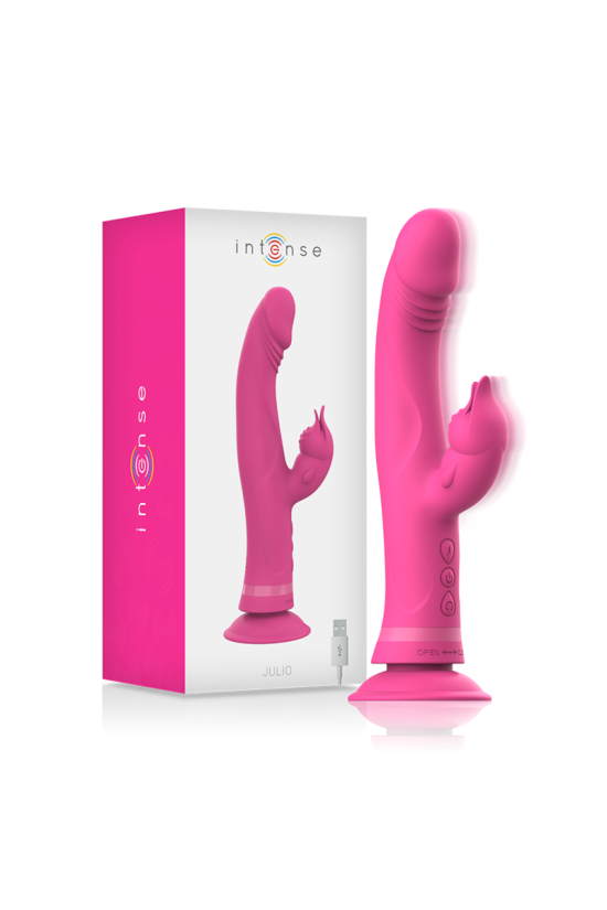 INTENSE - VIBRATORE JULIO RABBIT IN SILICONE ROSA