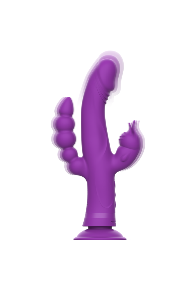 INTENSE - VIBRATORE IN SILICONE CASANOVA RABBIT TRIPLO MOTORE VIOLA