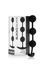 BLACK&SILVER - ROSARIO ANALE HARRY 3 SFERE IN SILICONE 14 CM