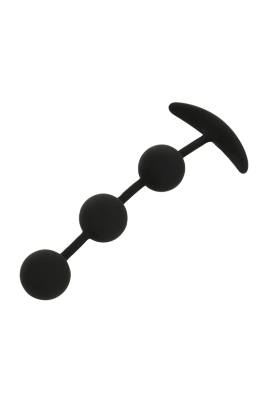 BLACK&SILVER - ROSARIO ANALE HARRY 3 SFERE IN SILICONE 14 CM