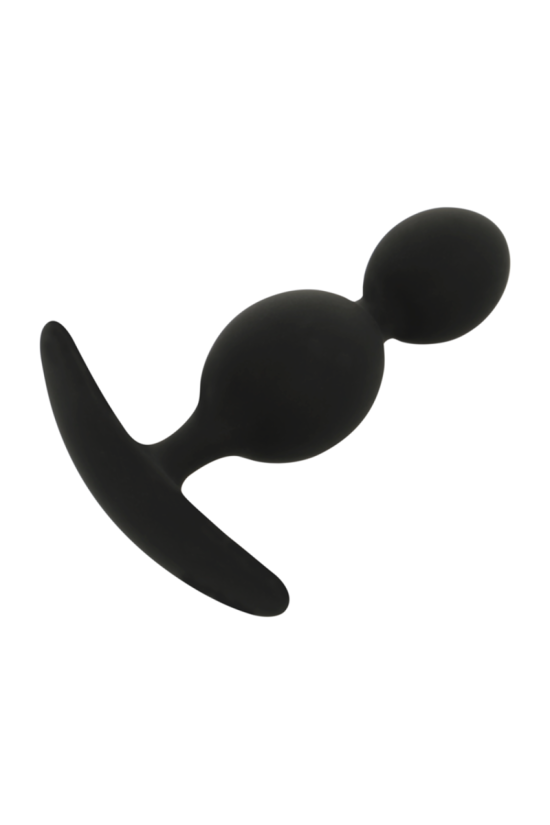 BLACK&SILVER - ORSON PLUG IN SILICONE 2 ONDE ANAL 9 CM