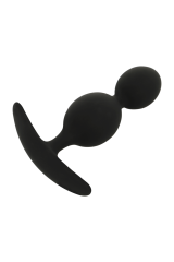 BLACK&SILVER - ORSON PLUG IN SILICONE 2 ONDE ANAL 9 CM