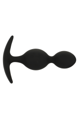 BLACK&SILVER - ORSON PLUG IN SILICONE 2 ONDE ANAL 9 CM