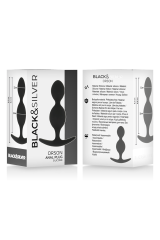 BLACK&SILVER - ORSON PLUG IN SILICONE 2 ONDE ANAL 9 CM