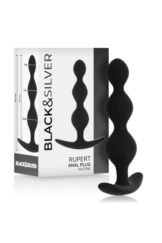 BLACK&SILVER - CATENA PER SFERE ANALI RUPERT 10 CM