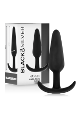 BLACK&SILVER - PLUG ANALE IN SILICONE HANSEL CON MANIGLIA PICCOLO
