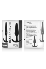 BLACK&SILVER - PLUG ANALE IN SILICONE HANSEL CON MANIGLIA PICCOLO