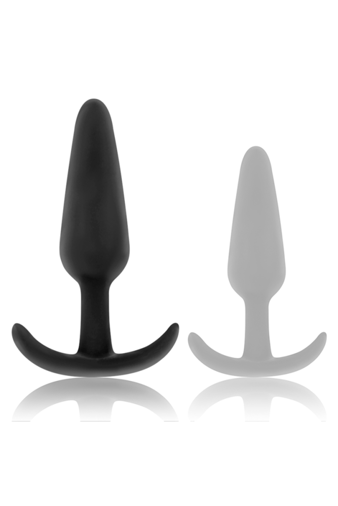 BLACK&SILVER - PLUG ANALE IN SILICONE KAEL CON MANICO MEDIO
