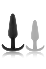 BLACK&SILVER - PLUG ANALE IN SILICONE KAEL CON MANICO MEDIO