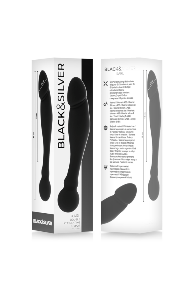 BLACK&SILVER - DILDO STIMOLANTE DEL PUNTO G KARL 18 CM