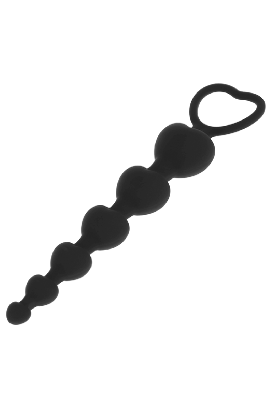 BLACK&SILVER - MILA ANALE CATENA DI CUORI 18 CM