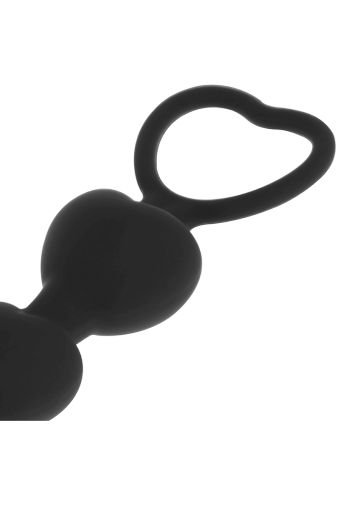 BLACK&SILVER - MILA ANALE CATENA DI CUORI 18 CM