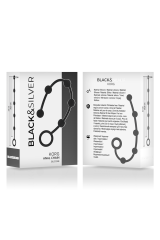BLACK&SILVER - KORG ROSARIO ANALE INIZIAZIONE IN SILICONE 21 CM