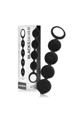 BLACK&SILVER - ROSARIO ANALE LENNON 4 SFERE IN SILICONE 15 CM