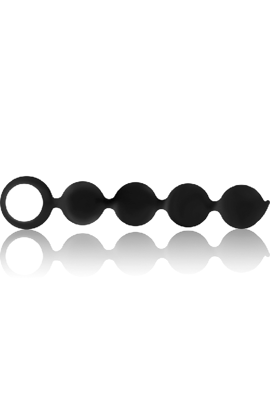 BLACK&SILVER - ROSARIO ANALE LENNON 4 SFERE IN SILICONE 15 CM