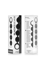 BLACK&SILVER - ROSARIO ANALE LENNON 4 SFERE IN SILICONE 15 CM