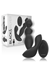 BLACK&SILVER - TELECOMANDO IN SILICONE PLUG ANALE CORA