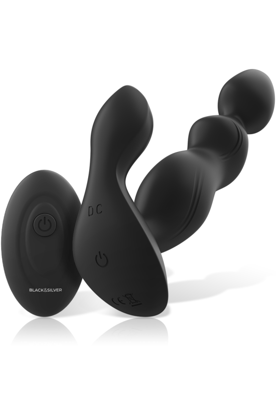 BLACK&SILVER - TELECOMANDO IN SILICONE PLUG ANALE CORA