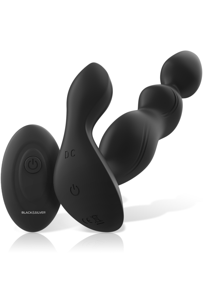 BLACK&SILVER - TELECOMANDO IN SILICONE PLUG ANALE CORA