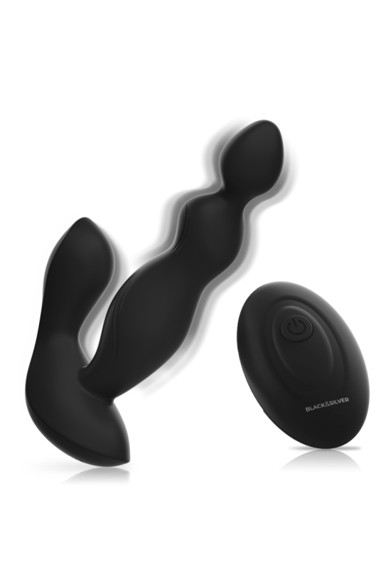 BLACK&SILVER - TELECOMANDO IN SILICONE PLUG ANALE CORA