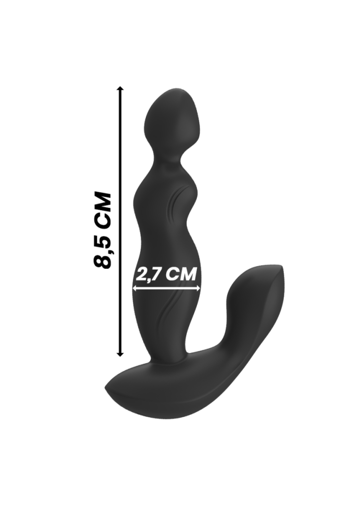 BLACK&SILVER - TELECOMANDO IN SILICONE PLUG ANALE CORA