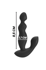 BLACK&SILVER - TELECOMANDO IN SILICONE PLUG ANALE CORA