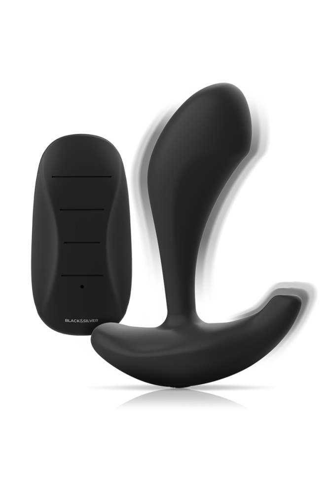 BLACK&SILVER - TELECOMANDO IN SILICONE PLUG ANALE DWAYNE