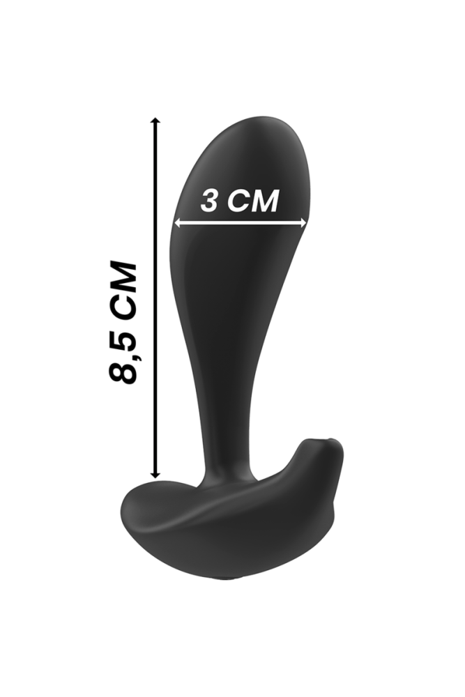 BLACK&SILVER - TELECOMANDO IN SILICONE PLUG ANALE DWAYNE