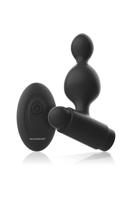 BLACK&SILVER - TELECOMANDO TELECOMANDO CON PLUG ANALE IN SILICONE PICCOLO TUCKER
