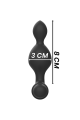 BLACK&SILVER - TELECOMANDO TELECOMANDO CON PLUG ANALE IN SILICONE PICCOLO TUCKER