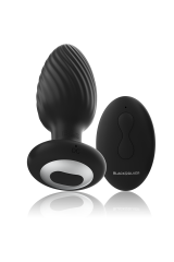 BLACK&SILVER - TELECOMANDO ROTATORE ANALE IN SILICONE CON TAPPO POZZETTI