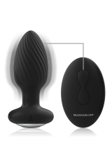 BLACK&SILVER - TELECOMANDO ROTATORE ANALE IN SILICONE CON TAPPO POZZETTI