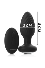 BLACK&SILVER - TELECOMANDO ROTATORE ANALE IN SILICONE CON TAPPO POZZETTI