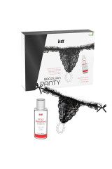 INTT RELEASES - SLIP NERO BRASILIANO CON PERLE E GEL LUBRIFICANTE 50 ML