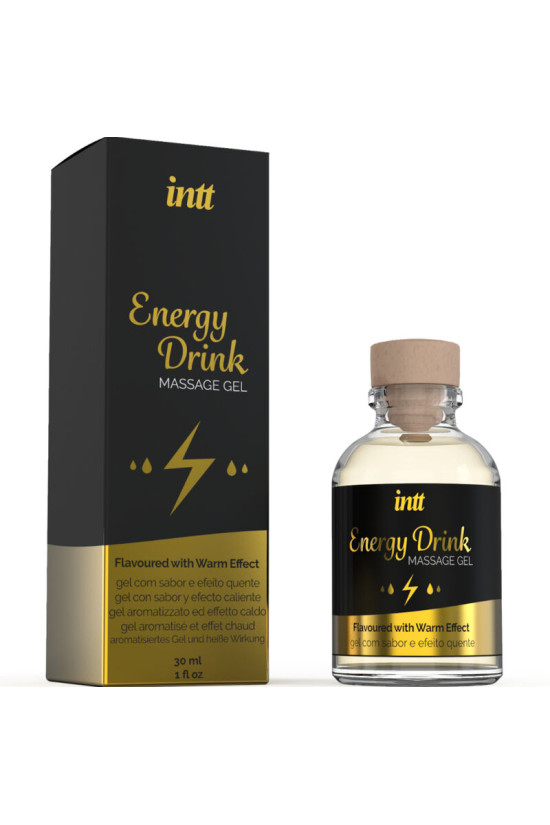 INTT MASSAGE & ORAL SEX - GEL DA MASSAGGIO CON BEVANDA ENERGETICA AROMATIZZATA ED EFFETTO RISCALDANTE
