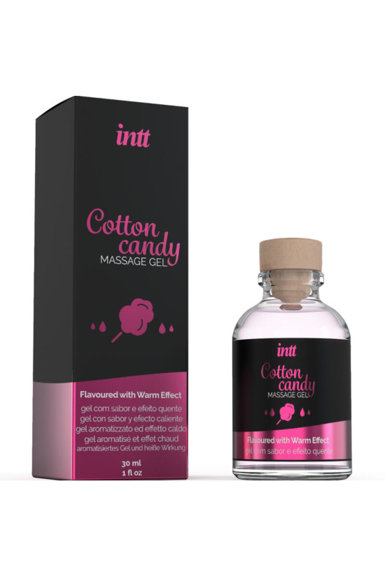 INTT MASSAGE & ORAL SEX - GEL DA MASSAGGIO AL GUSTO DI CANDY COTONE CON EFFETTO RISCALDANTE