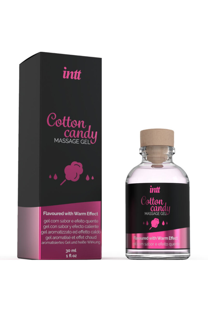 INTT MASSAGE & ORAL SEX - GEL DA MASSAGGIO AL GUSTO DI CANDY COTONE CON EFFETTO RISCALDANTE