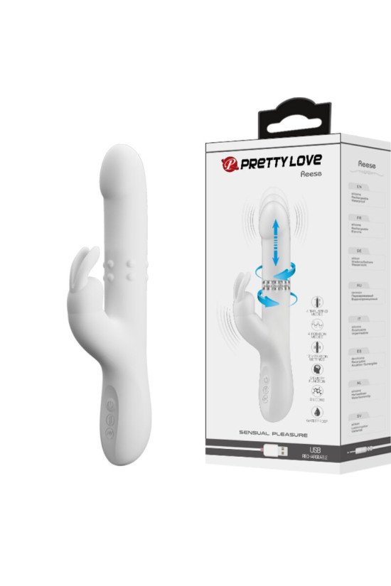 PRETTY LOVE - VIBRATORE REESE CON ROTAZIONE ARGENTO