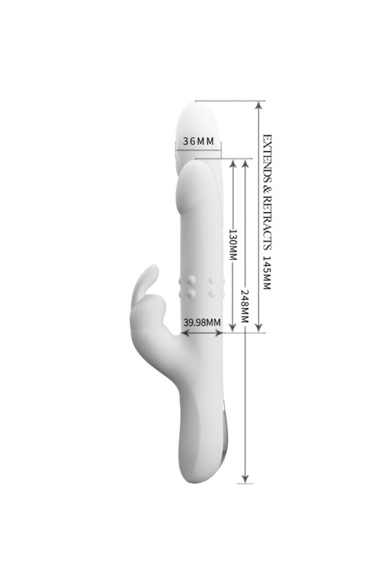 PRETTY LOVE - VIBRATORE REESE CON ROTAZIONE ARGENTO