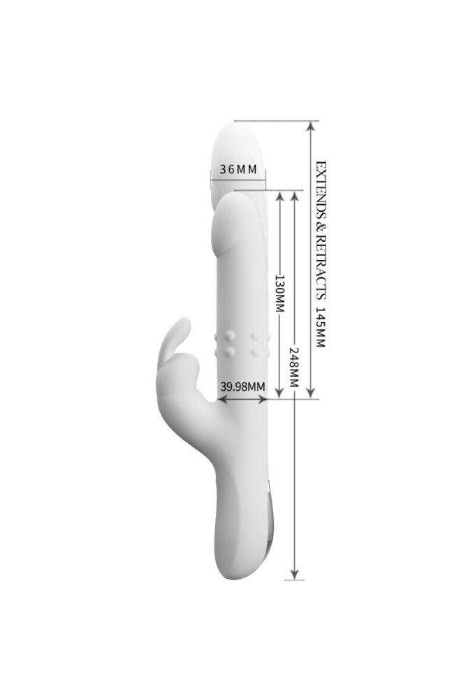 PRETTY LOVE - VIBRATORE REESE CON ROTAZIONE ARGENTO