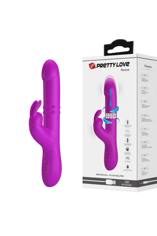 PRETTY LOVE - VIBRATORE REESE CON ROTAZIONE VIOLA